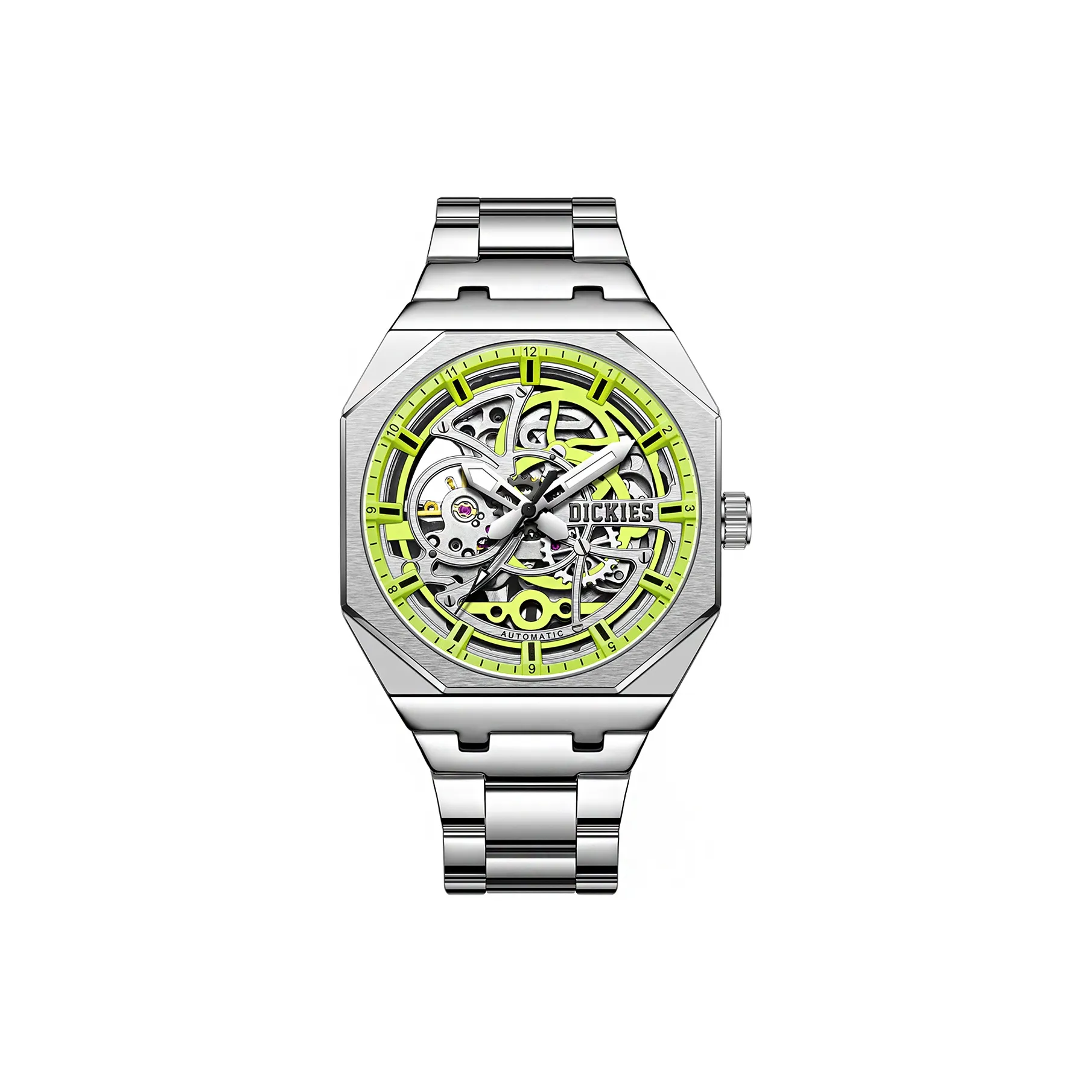 Dickies Starlight Collection Механические часы стальной ремешок циферблат с изображением скелета унисекс