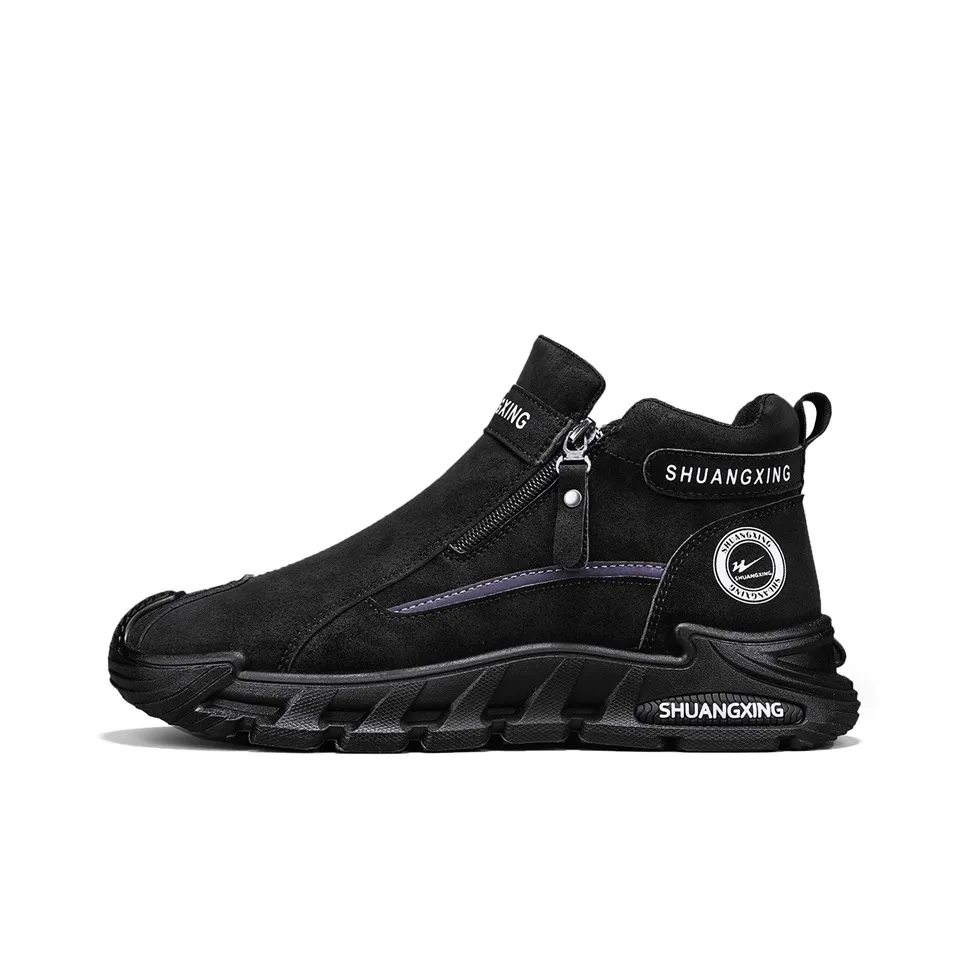 Binary Work Boots Men High Top Black