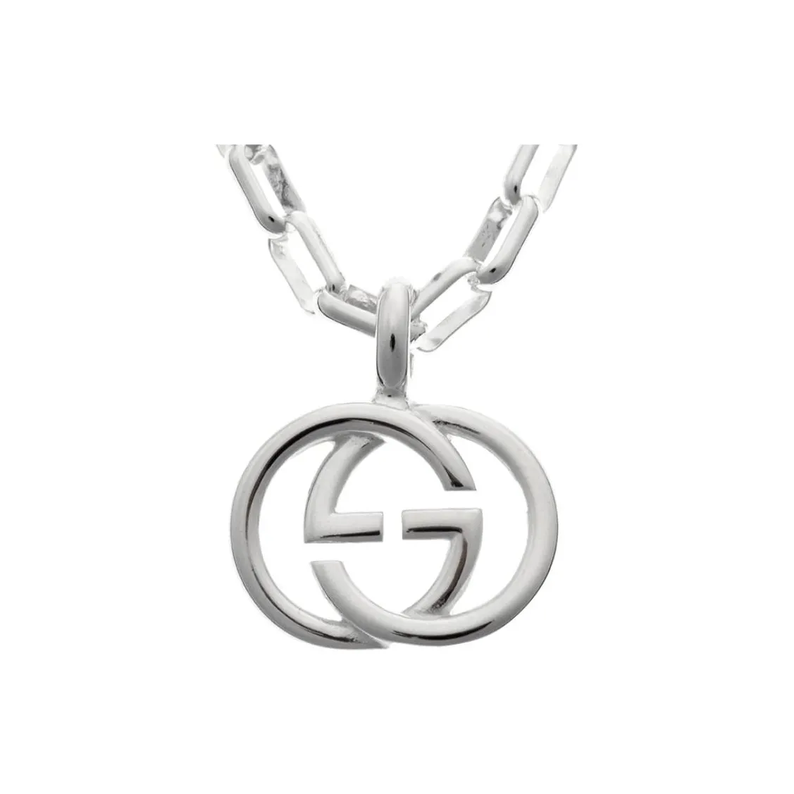 GUCCI 2000 2015 Interlocking G Pendant Costume Necklace