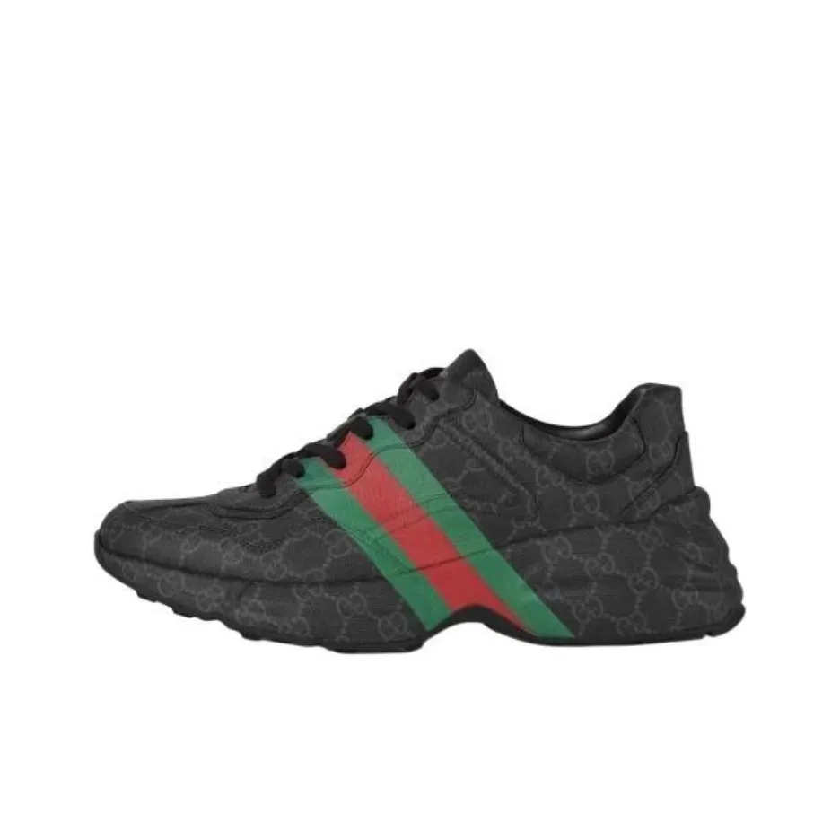 GUCCI Rhyton Low-Top Chunky Sneakers Men's Black