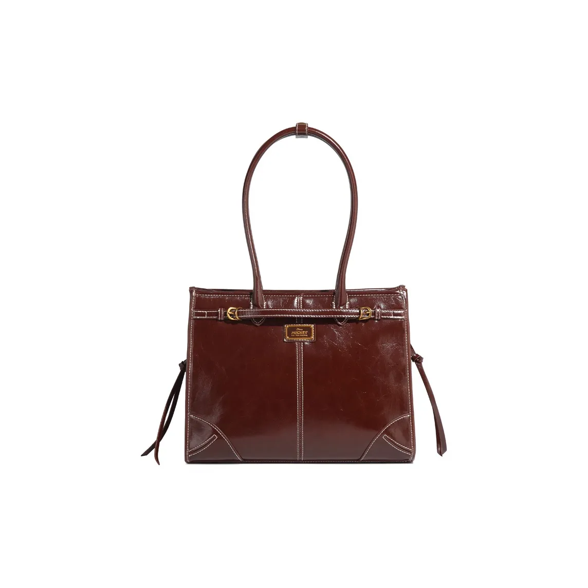 Disney Mickey Series PU Tote Bag, Shopping Bag, Handbag, Shoulder Bag Regular Women's Coffee