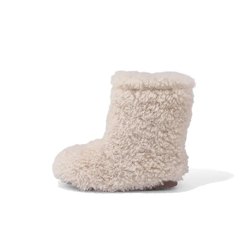 ABC DOUKIDS противоскользящие MID топ детские ботинки бежевого цвета для детей 3-7 лет