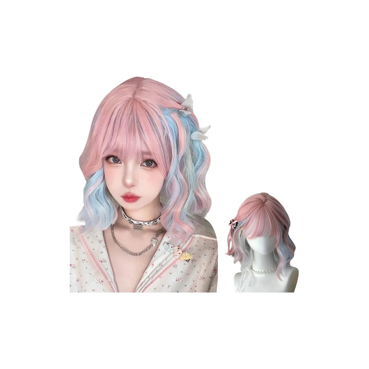 YOUXI Модный Лолита Аниме Подвесной Ушки Волосы Краска Для Коротких Кудрявых Волос