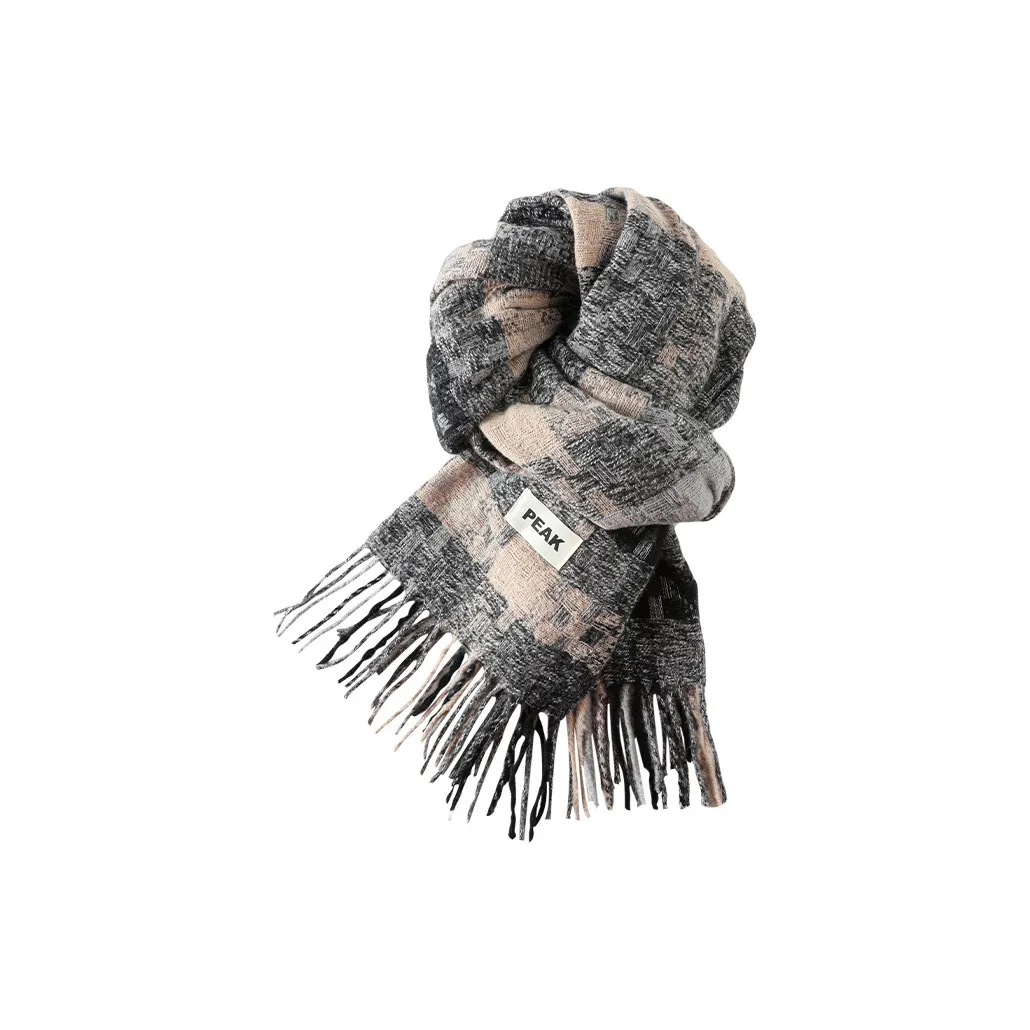 PEAK Полиэстер Трикотаж Шарфы Унисекс Черный Серый