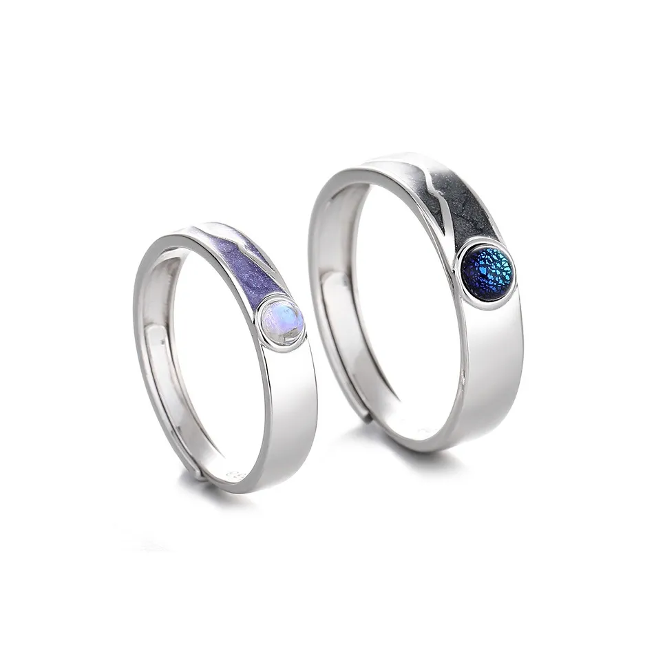 Lockstarfy Moonstone Rings Unisex