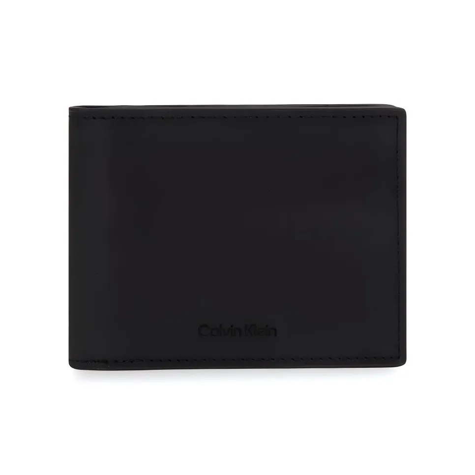 CALVIN KLEIN Cow Leather Wallet Men's Space Black