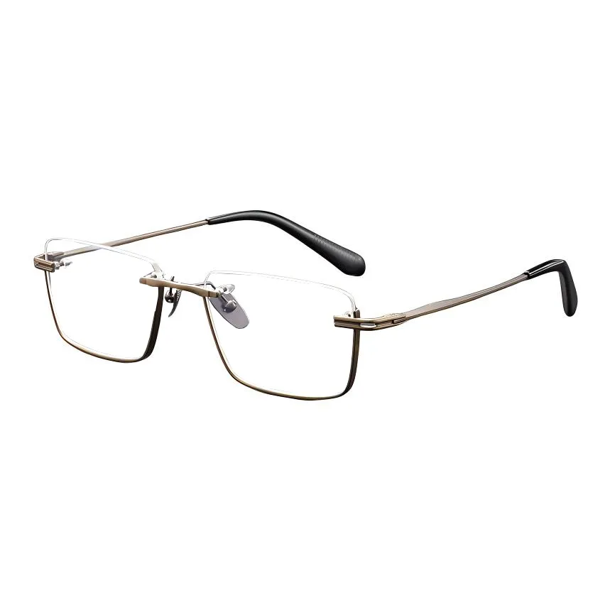 PSACSS Титан Квадрат Рамка для очков без диоптрий Унисекс