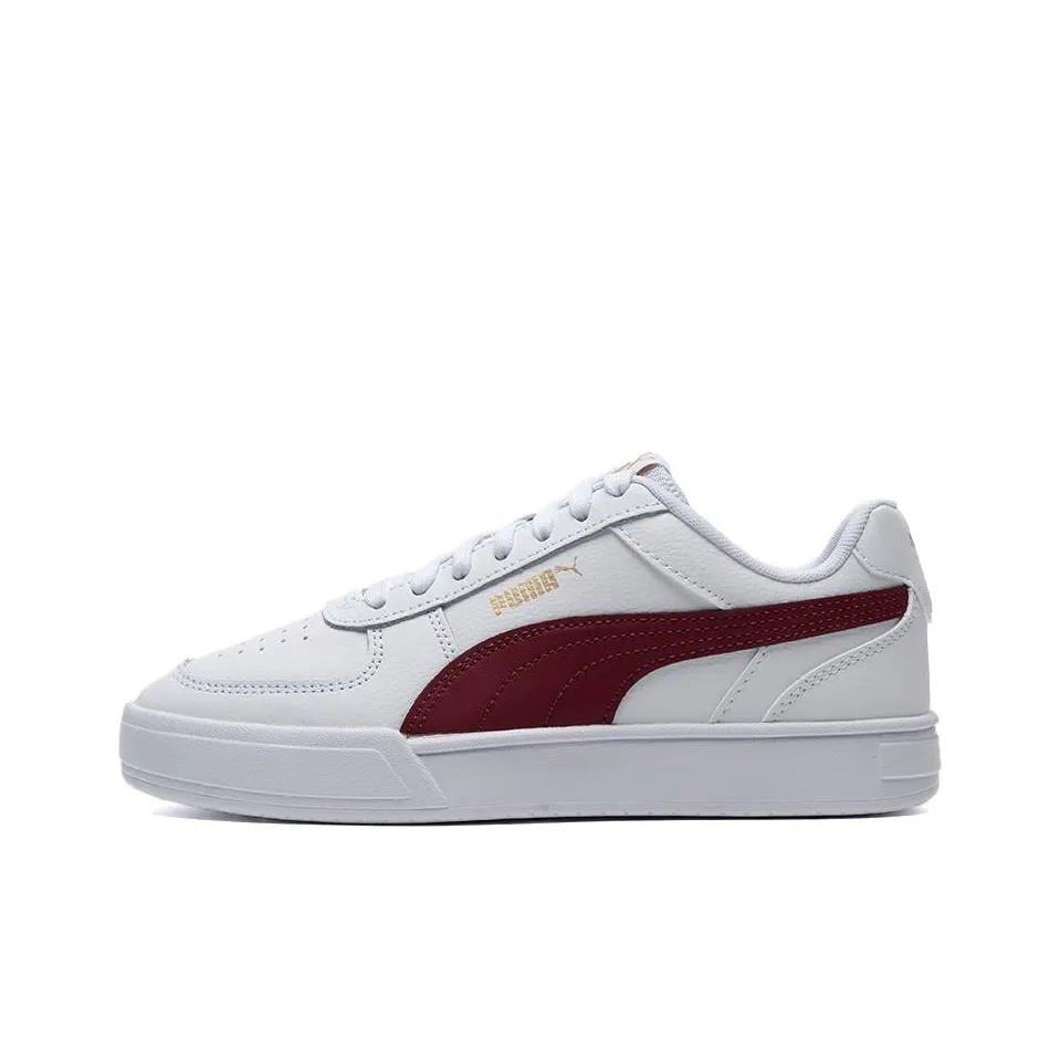 PUMA Caven Low Топ Скейтборд Кроссовки Унисекс Белый Красный
