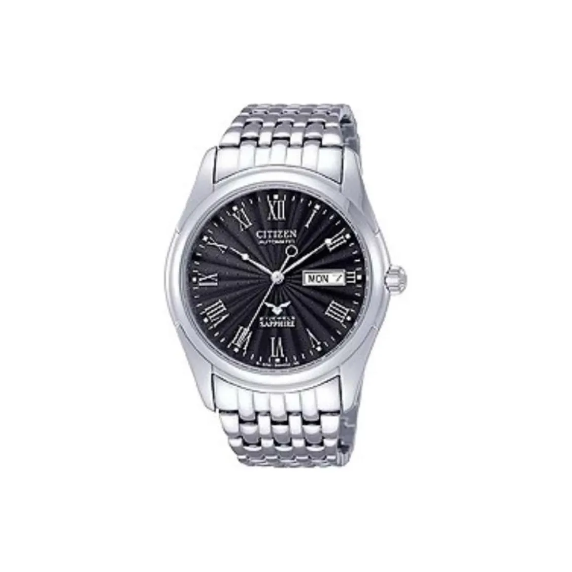 CITIZEN Automatic Mechanical Movement Stainless Steel Strap Watch 40mm Men's Watches Black Dial