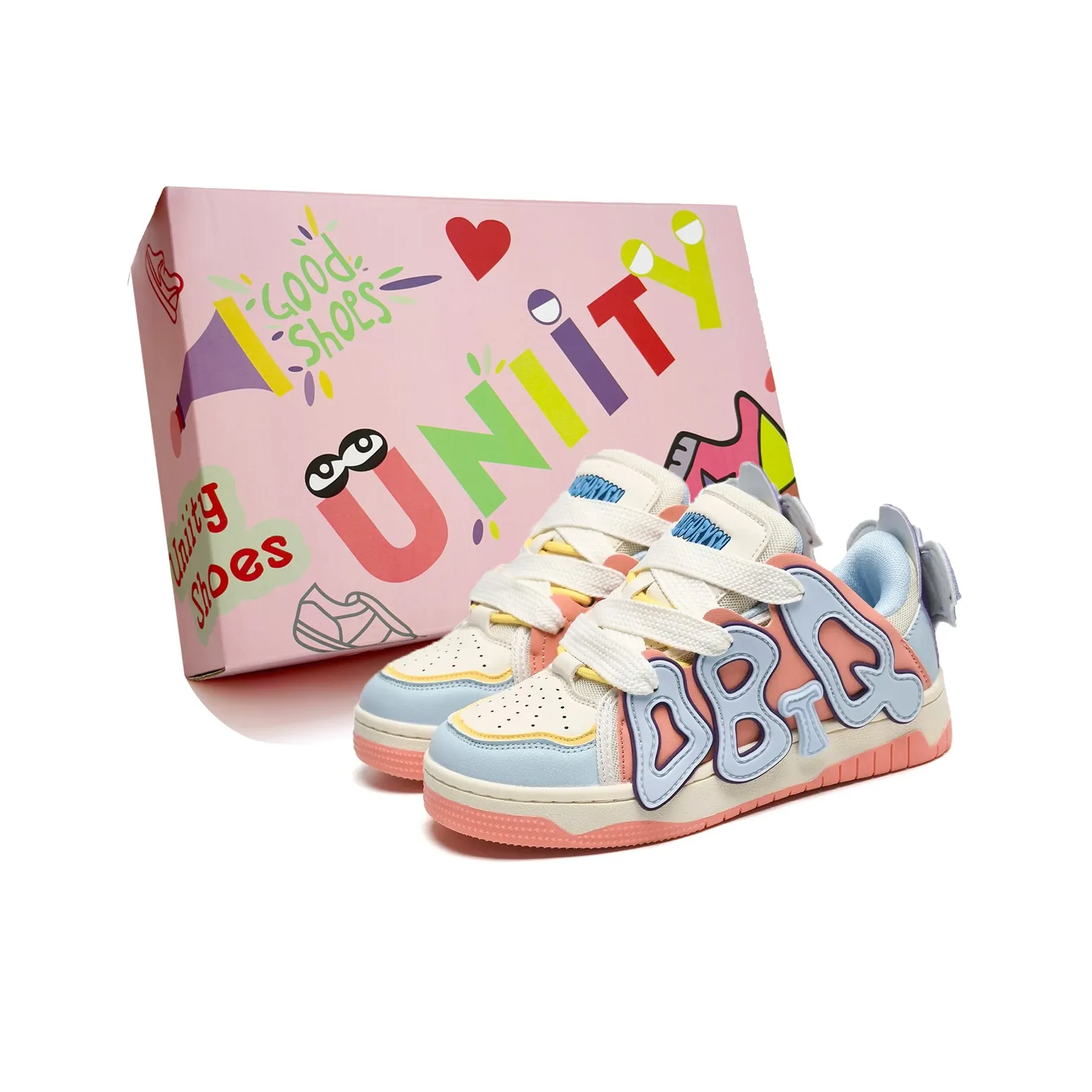 UNIITY Эксклюзивная Дофаминовая одежда Письмо Пухлые туфли Устойчивые к истиранию Легкие Дышащие Увеличивающие высоту