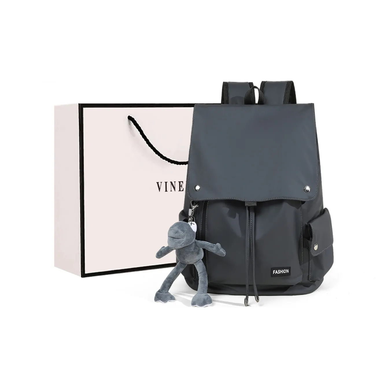 VINEY Ламинированная ткань Оксфорд Рюкзак Стандартный Унисекс Серый Черный Зеленый