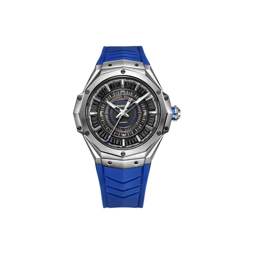 RARONE Автоматический Механический Movement Мужские Часы 48mm*48mm*11mm Черный