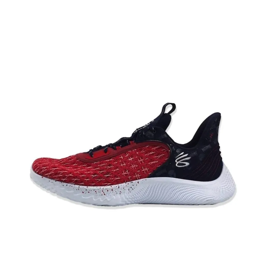 Under Armour Curry Flow 9 противоскользящие устойчивые к истиранию низкий топ баскетбольные кроссовки мужские красный черный