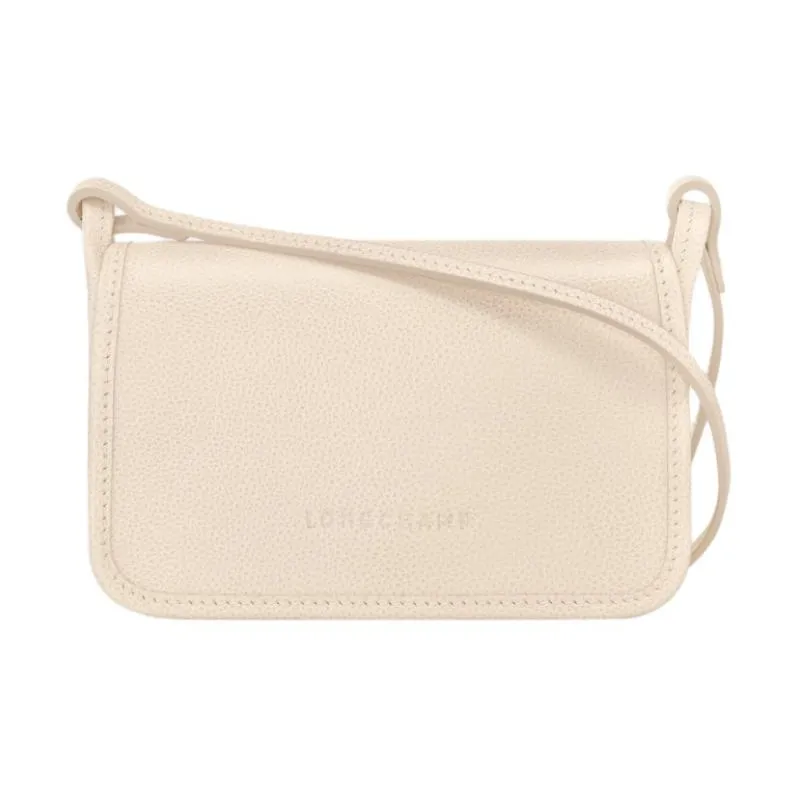 LONGCHAMP Le Foulonné Коровья кожа Сумка через плечо Мини Женская Белая Бумага