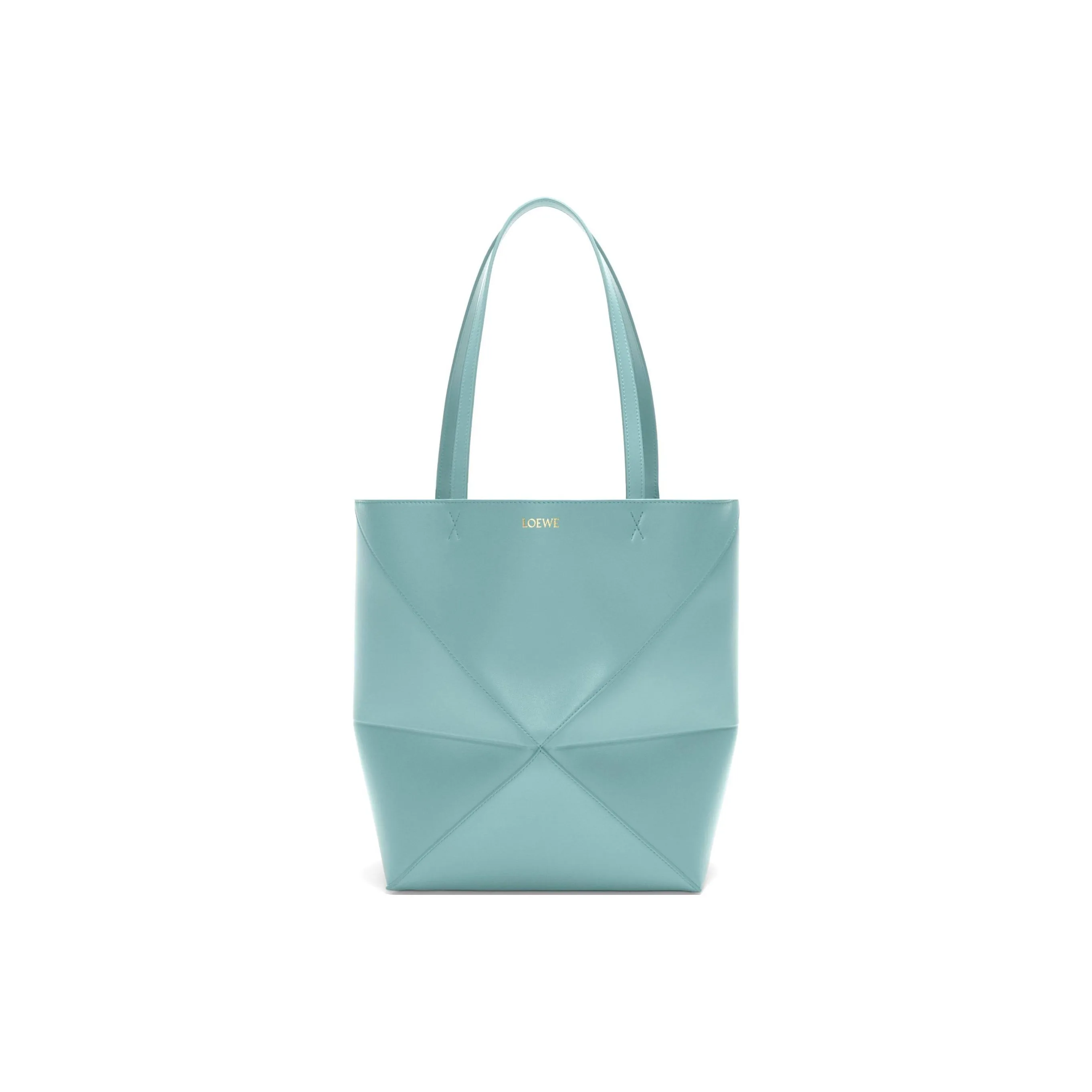 LOEWE Puzzle Fold Calfskin Tote Bag, Shopping Bag, Handbag, Shoulder Bag Medium Size Women's Water
