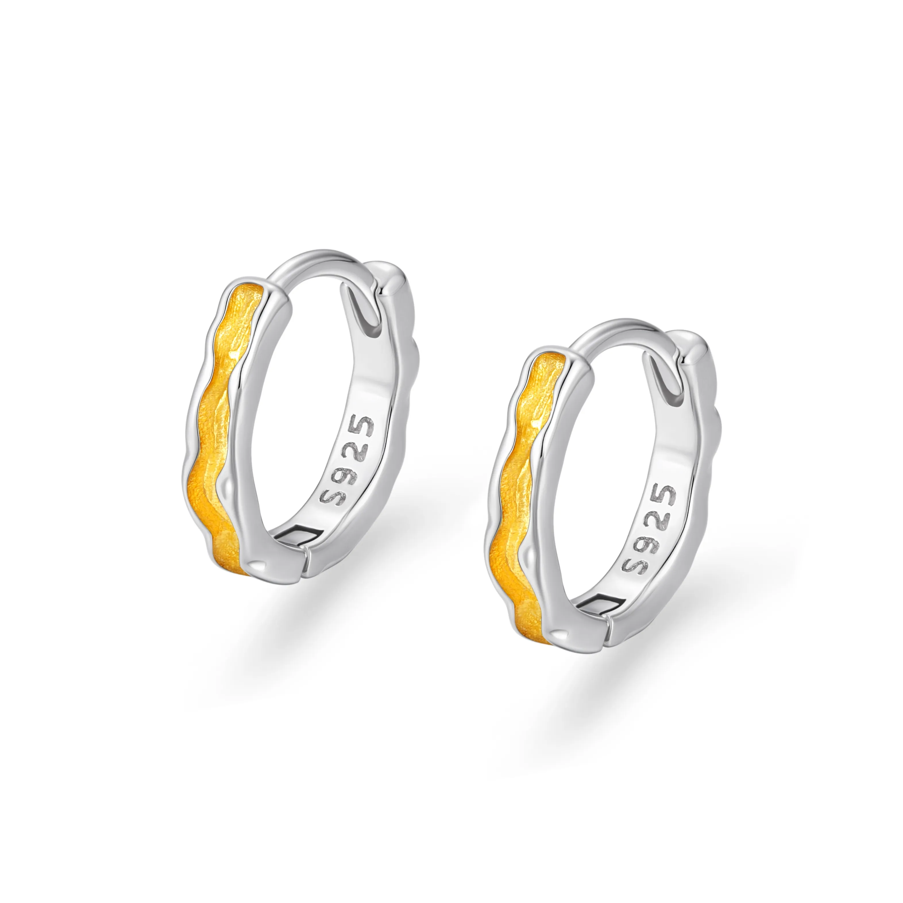 ZSY S925 Серьги-кольца 1 пара Мужская Коробка