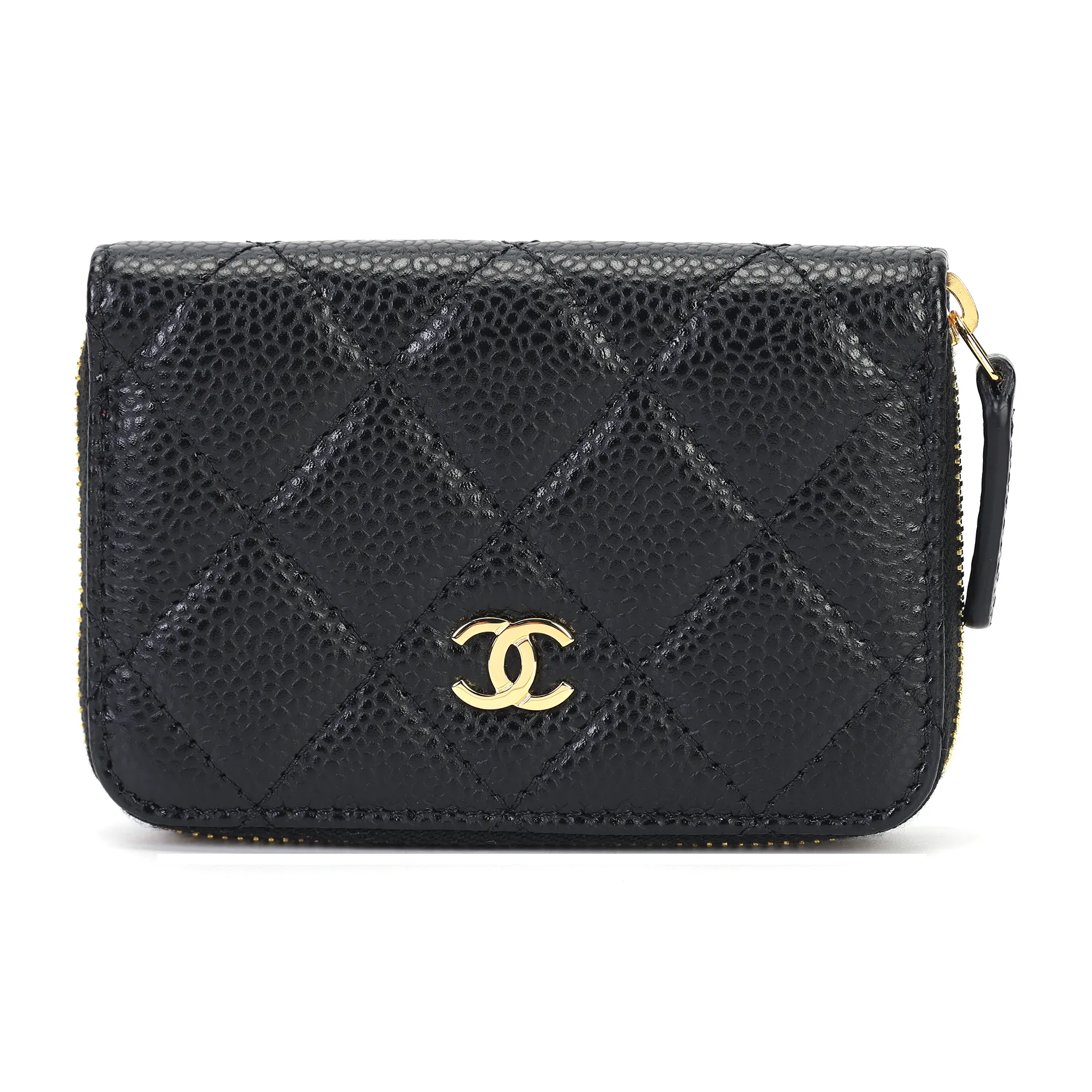CHANEL Classic Zipped Coin Purse Black AP0216