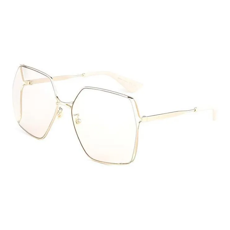 GUCCI Plate And Metal Square Sunglasses Unisex