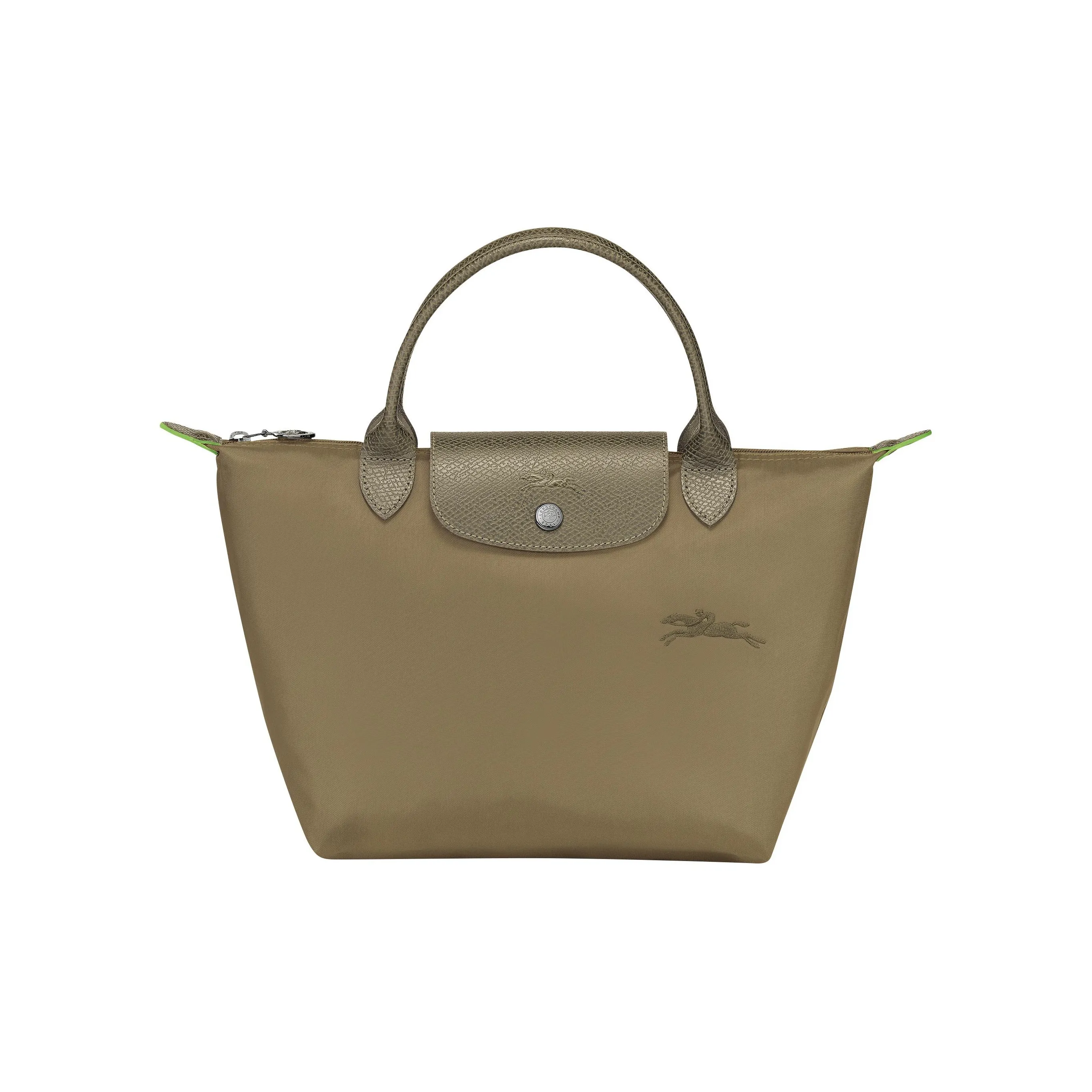 LONGCHAMP Le Pliage Green Переработанный полиамид Пельмени Сумка Маленькая Женская Одуванчик Зеленый