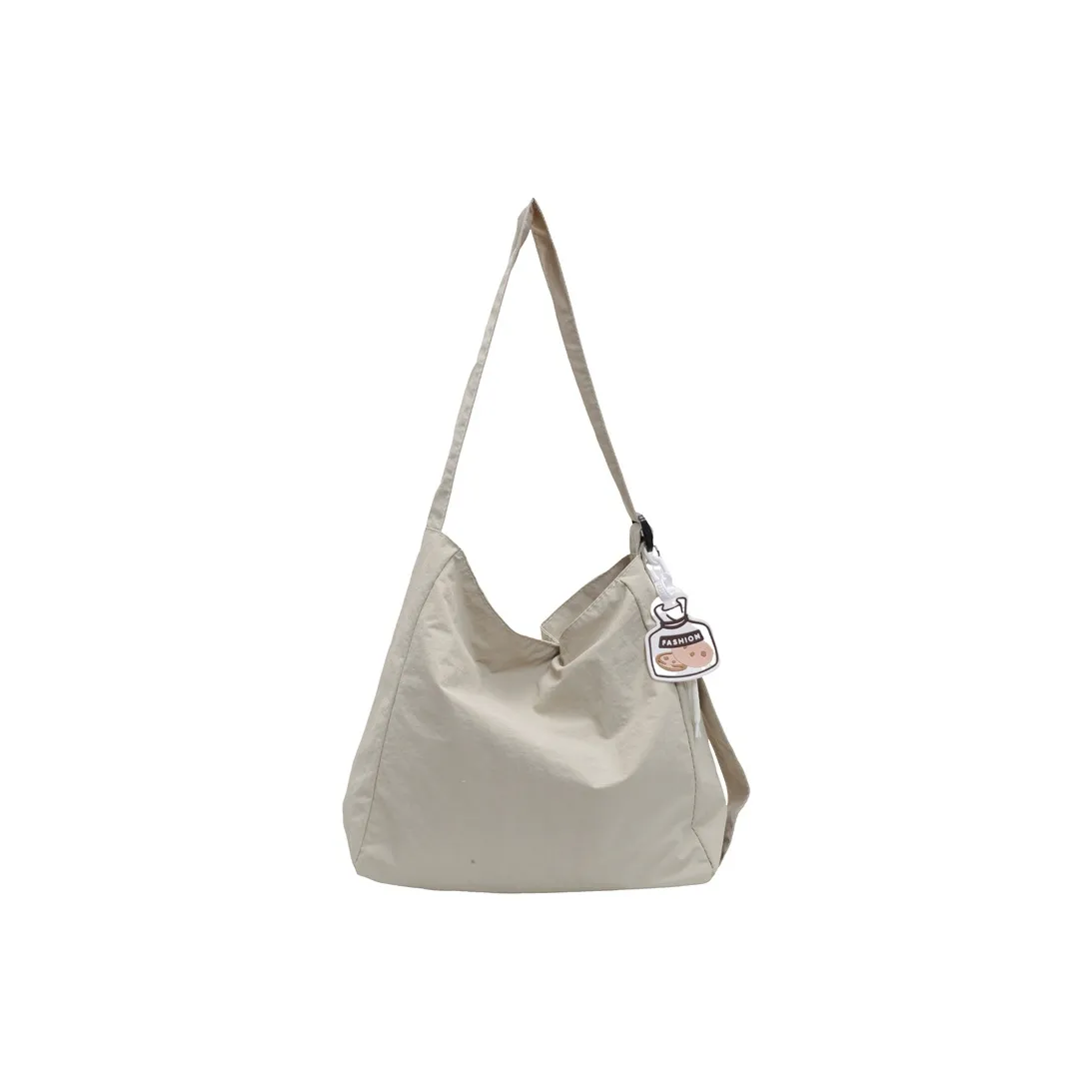 FCTOSSR Canvas Bag Crossbody Bag Shoulder Bag Standard Women's Ecru Black Green FCTOSSR Холщовая сумка сумка через плечо плечевая сумка стандартная женская экрю черный зеленый