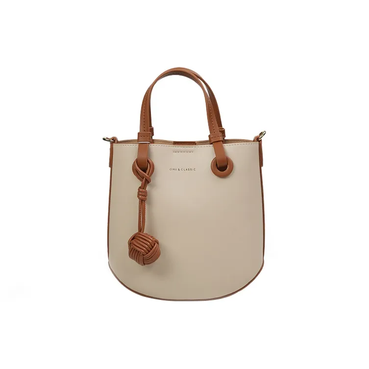 OMI Сумка через плечо из синтетической кожи стандартная женская коричневая