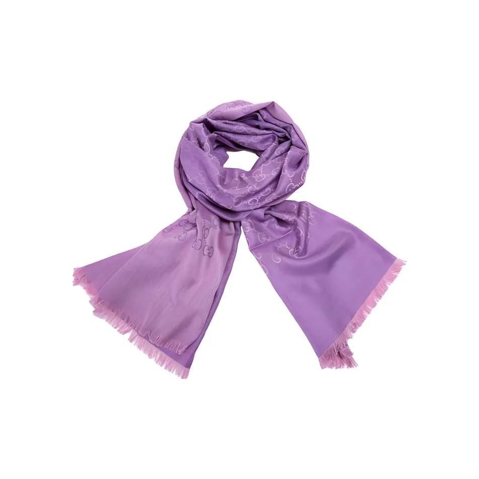 GUCCI Вязаные шарфы Женские Светло-фиолетовый