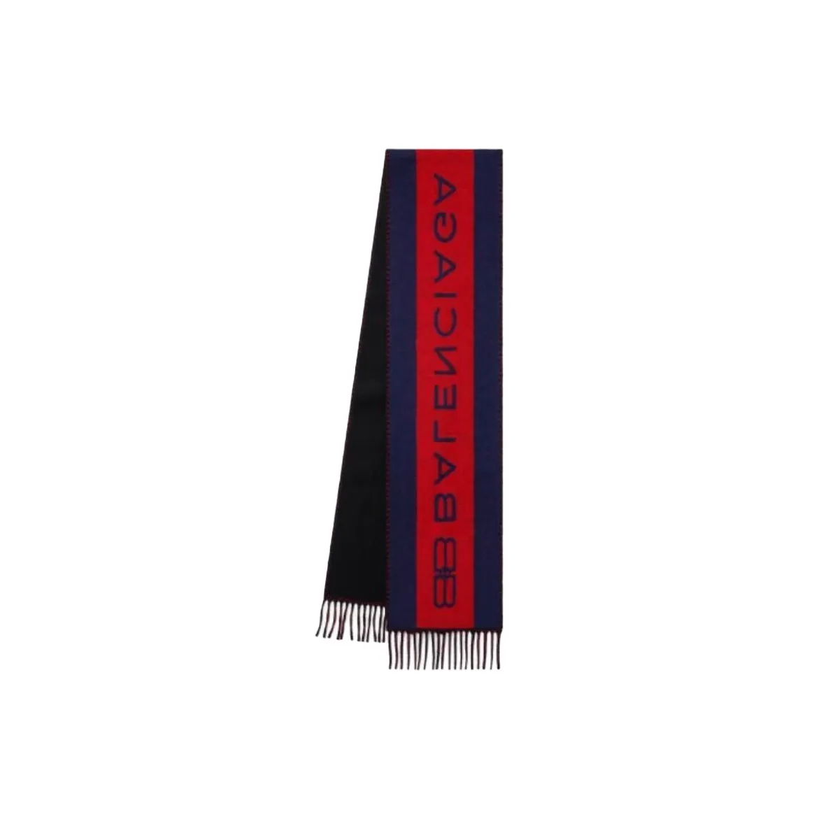 Balenciaga Wool Cashmere Knit Scarves Unisex Red/Black