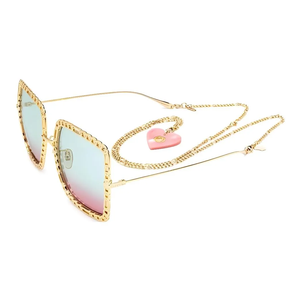 GUCCI Metal Square Sunglasses Women's