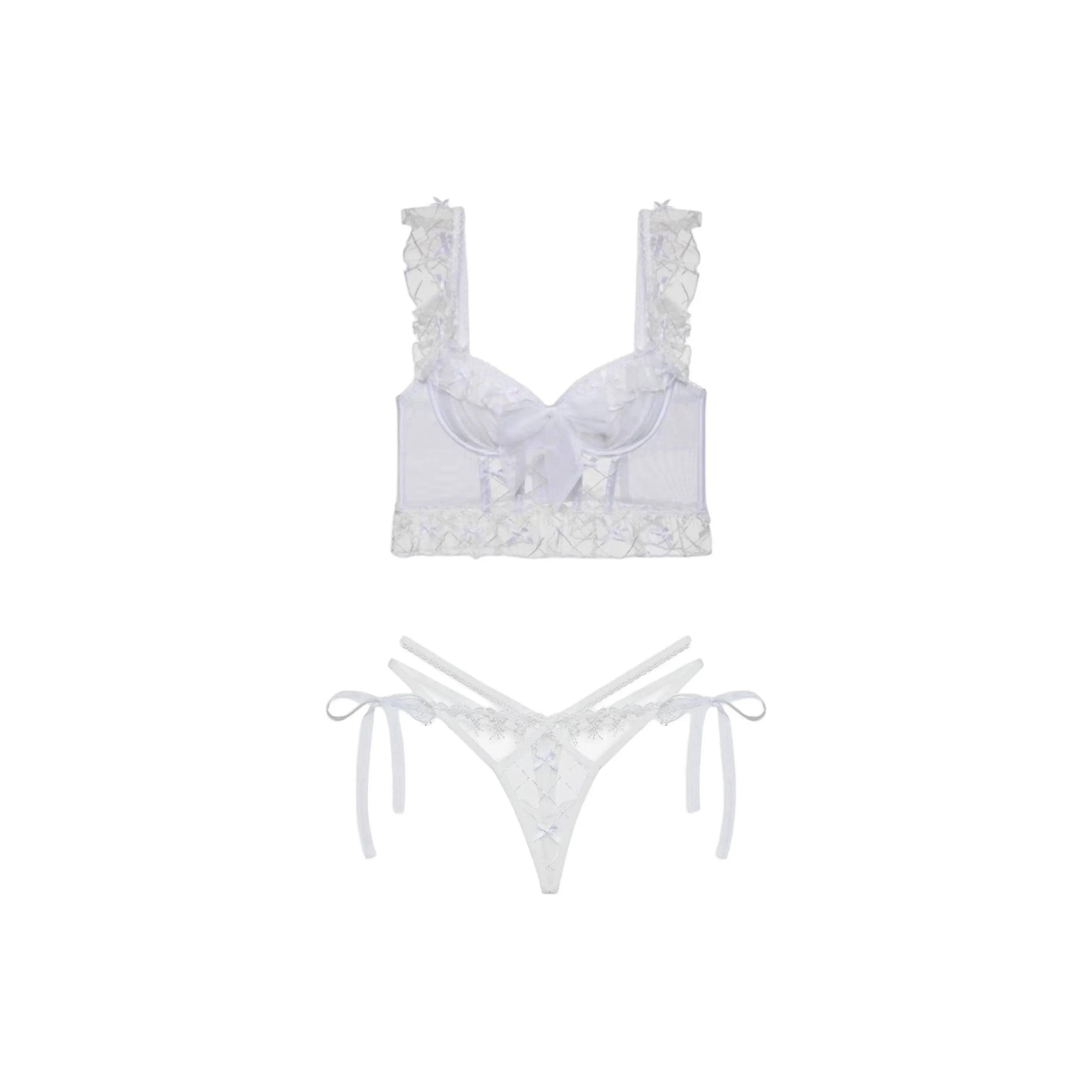 Victoria's Secret x FOR LOVE & LEMONS Underwear Set Women's Bride White