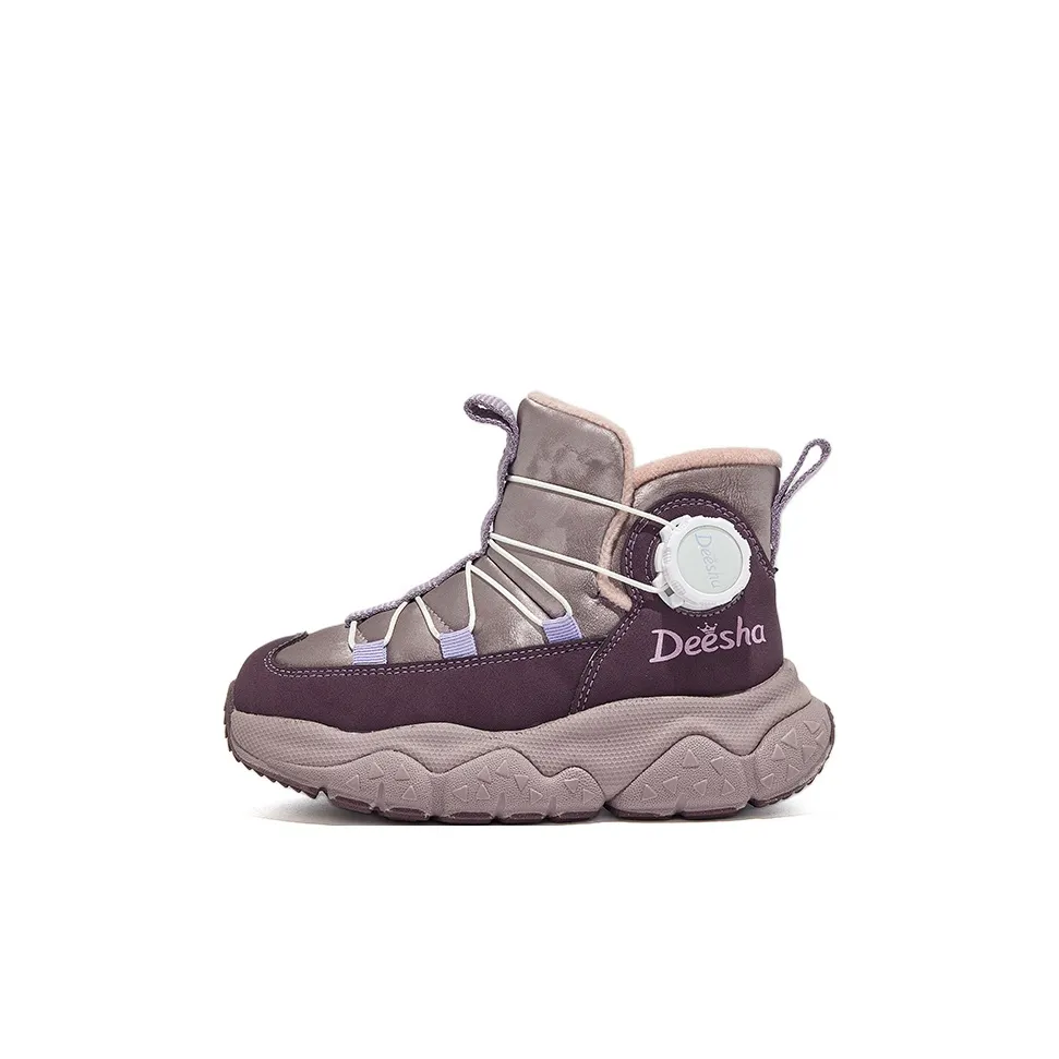 Deesha Детские утепленные сапоги High Top Фиолетовые Kids