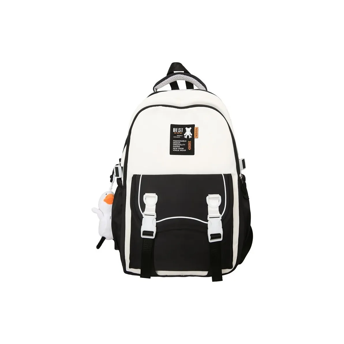 ALOENEY Nylon Backpack Standard Unisex Black Khaki Orange ALOENEY Нейлон Рюкзак Стандартный Унисекс Черный Хаки Оранжевый