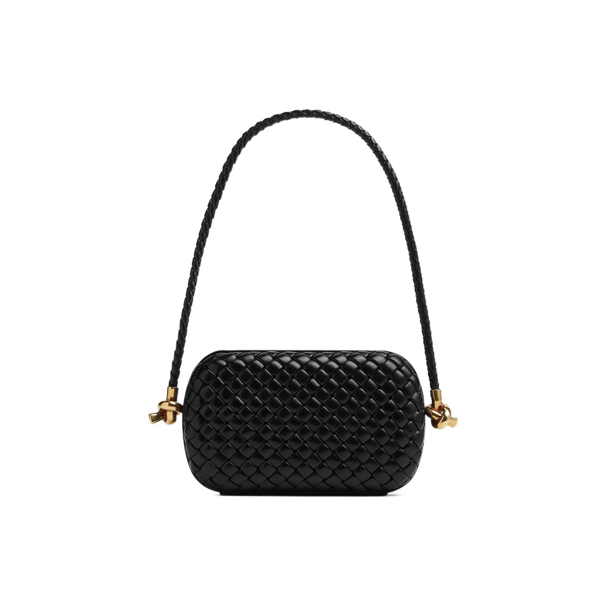 Bottega Veneta KNOT Sheepskin Evening Bag, Portable Crossbody Bag, Shoulder Bag Women's Black