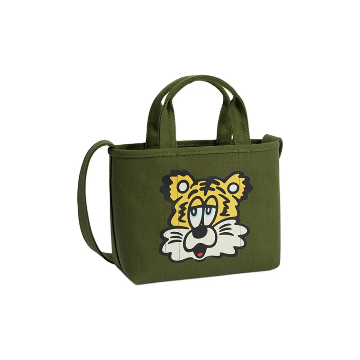 KENZO Ткань Тоут Сумка Сумка для покупок Маленькая Сумка Унисекс Хаки