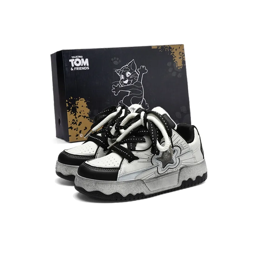 TALKING TOM Skateboard Shoes Unisex Low Top Apple Green/Black White