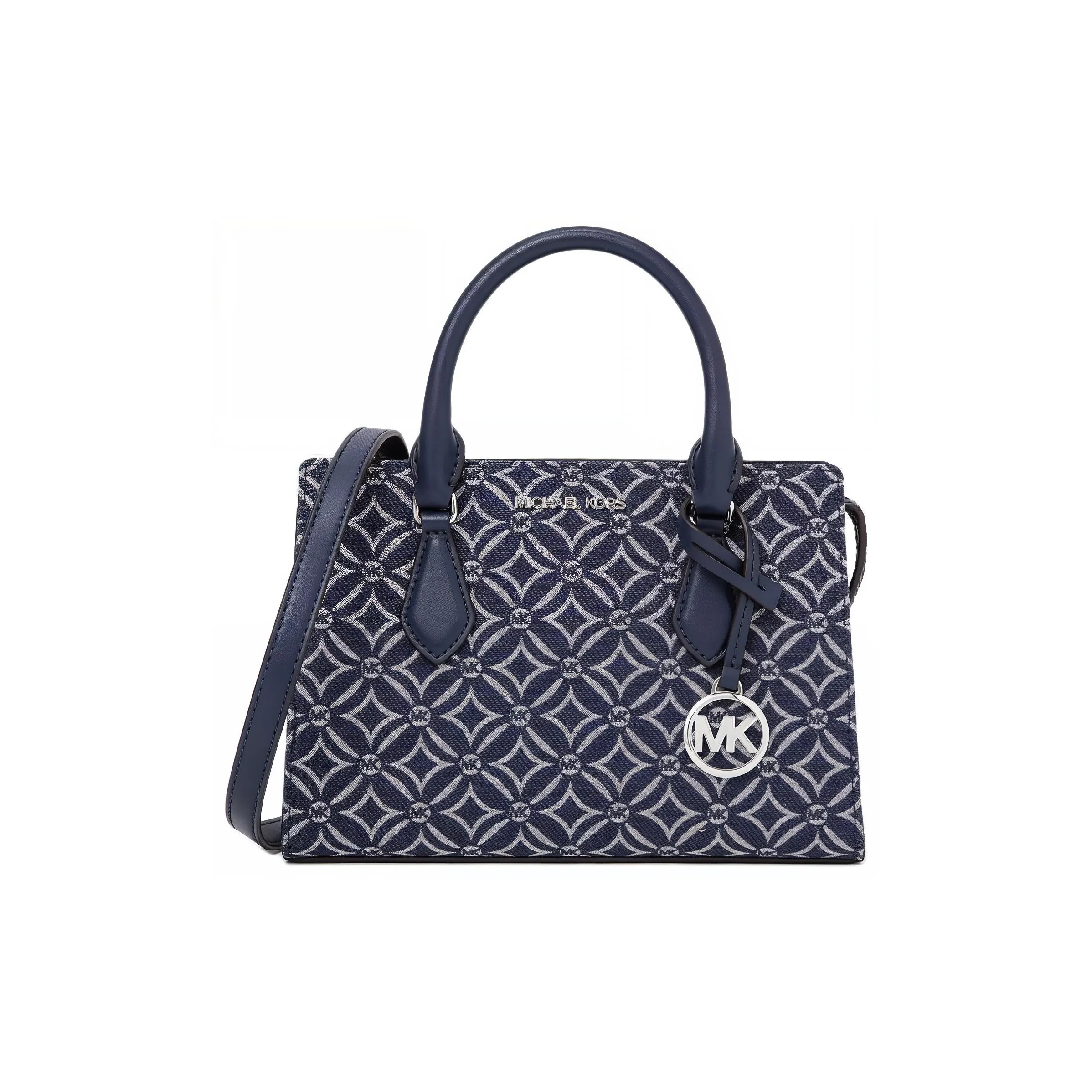 MICHAEL KORS Jacquard Shoulder Bag, Crossbody Bag, Handbag Trumpets Women's Denim Blue