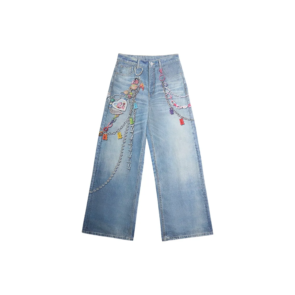 LALABOBO Джинсы Унисекс Medium Blue White