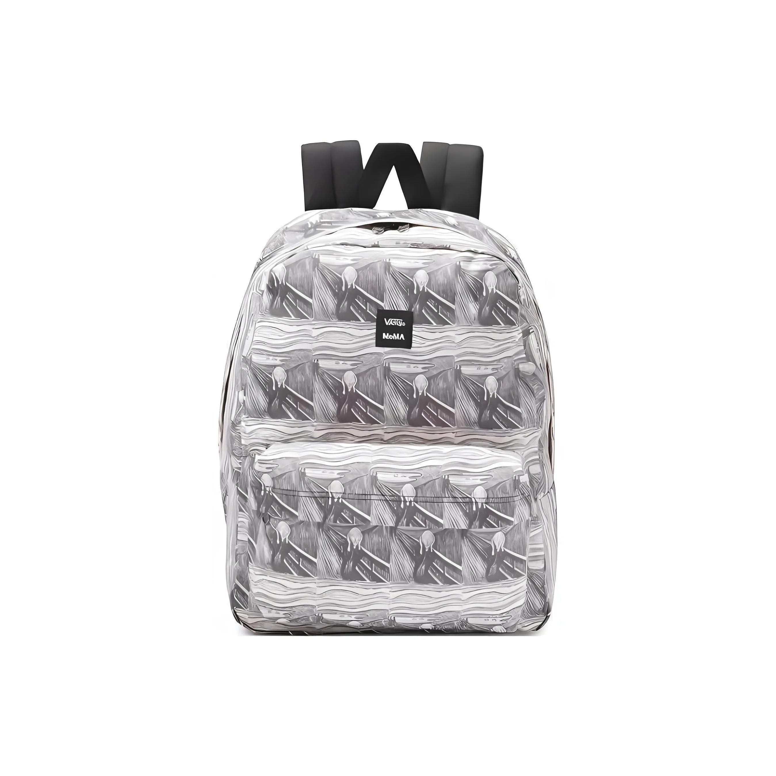 Vans MOMA Old Skool Collaboration Polyester Backpack Regular Unisex Gray White