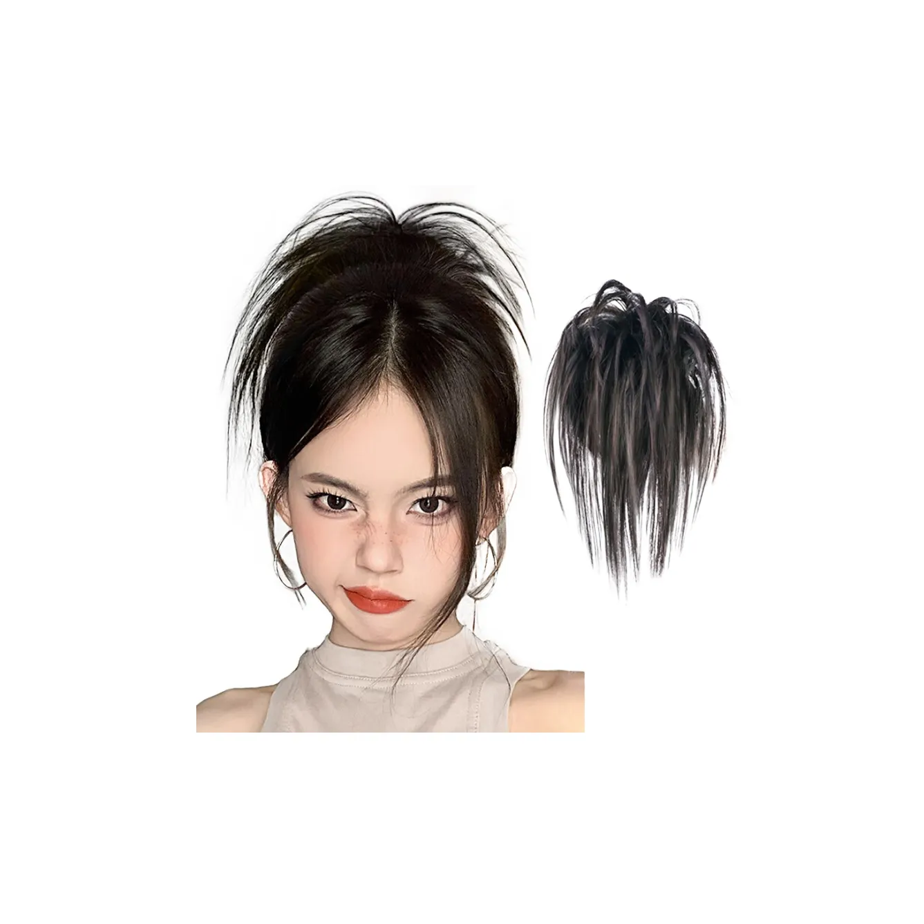 TIANKONGSHU Горячая девушка Заколка-краб Курица Nest Стиль Парики