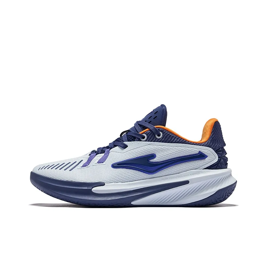 Erke Basketball Shoes Men's Low Top Ice Cube Blue Midnight Blue