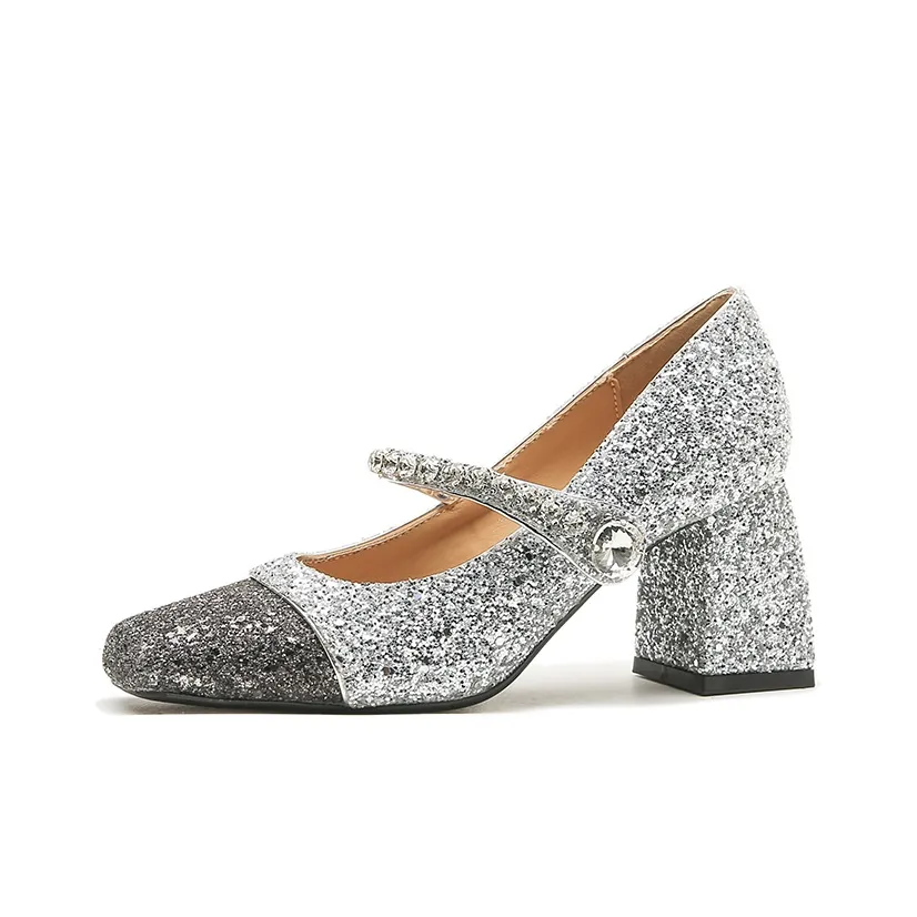 YAFEI XUANYU Грубый каблук Мэри Джейн 7CM Женские