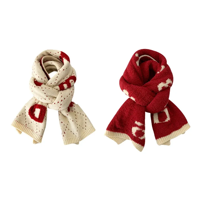 FREE RABBITⅡ Fall And Winter Advanced Atmosphere Enhancing Warm Thickened Double Sided Scarf Unisex