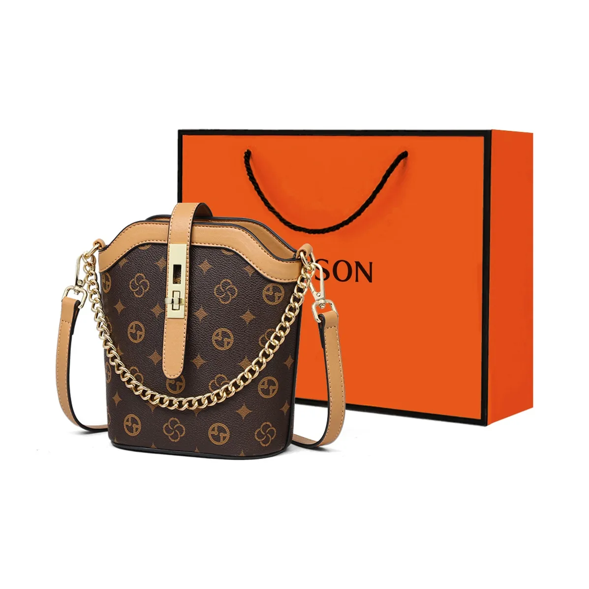 PT'SON Чехол для телефона из синтетической кожи сумка через плечо стандартная женская кофейного цвета