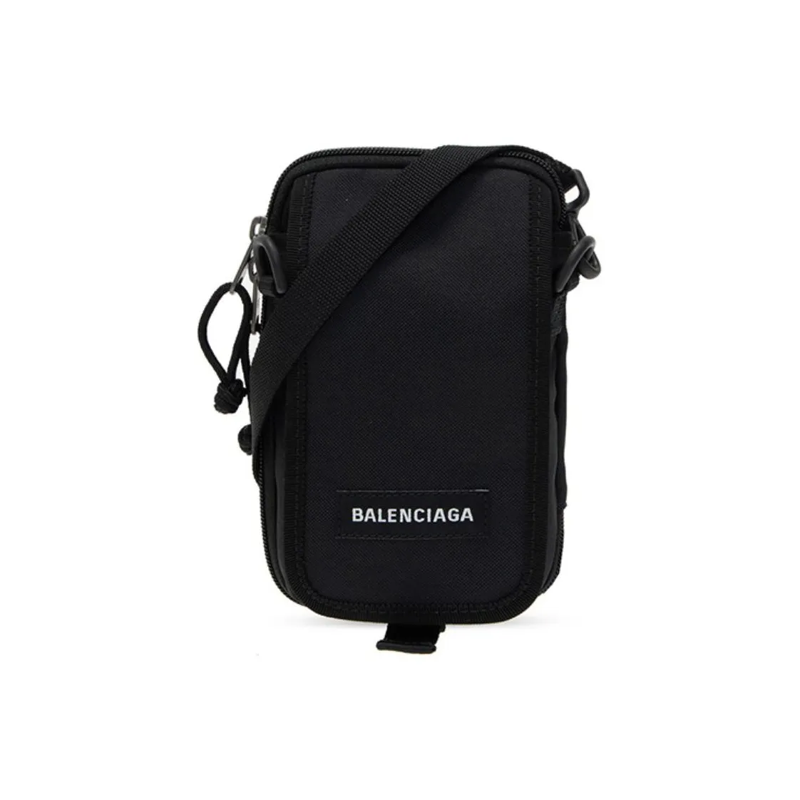 Balenciaga Nylon Fabric Shoulder Bag, Crossbody Bag, Cell Phone Pouch Men's Black