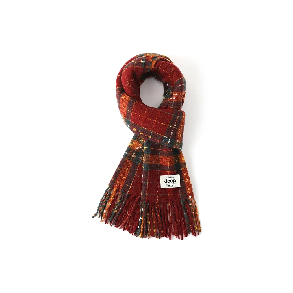 Jeep Клетчатый Звезды Градиентные Вязаные Шарфы Унисекс