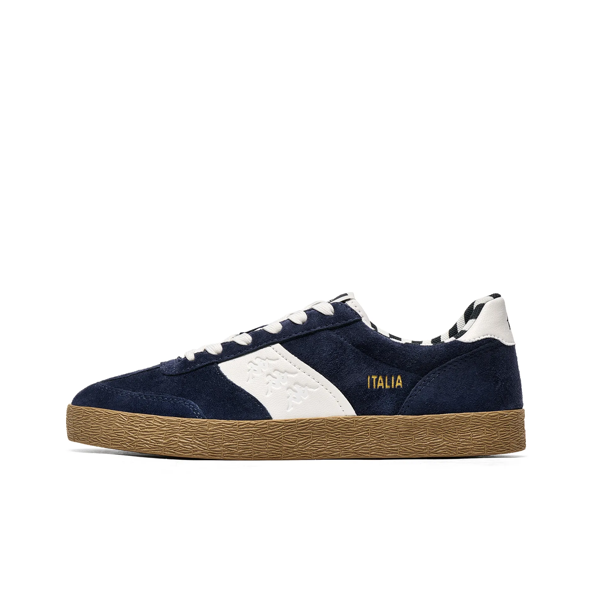 Kappa Cushioned Wear Resistant Lightweight Low Top Skateboard Shoes Unisex Midnight Blue/Korean White