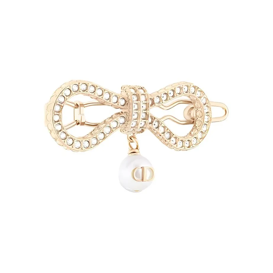 DIOR Resin Hair Clips Women's Gold