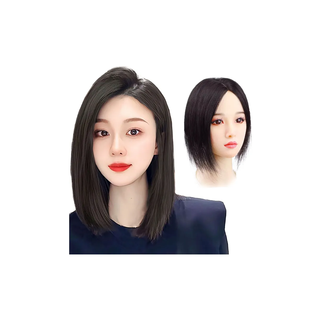 YUNQING Чёлка Топ Заколка для волос Женская Перука