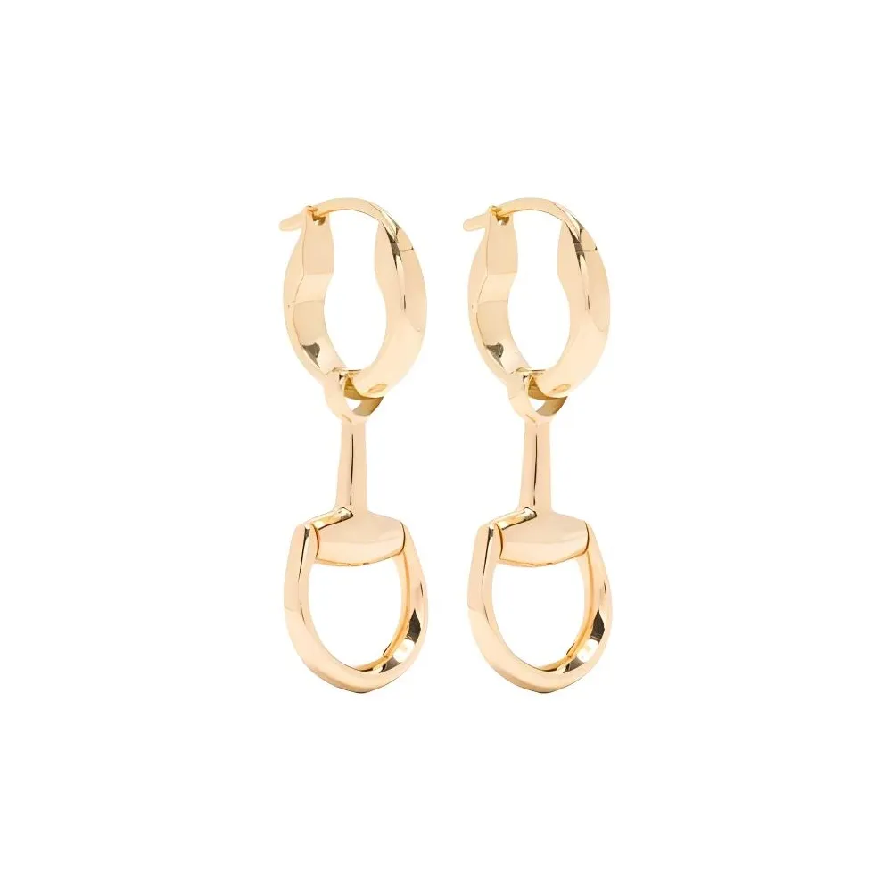 GUCCI 18kt Yellow Gold Horsebit Earrings