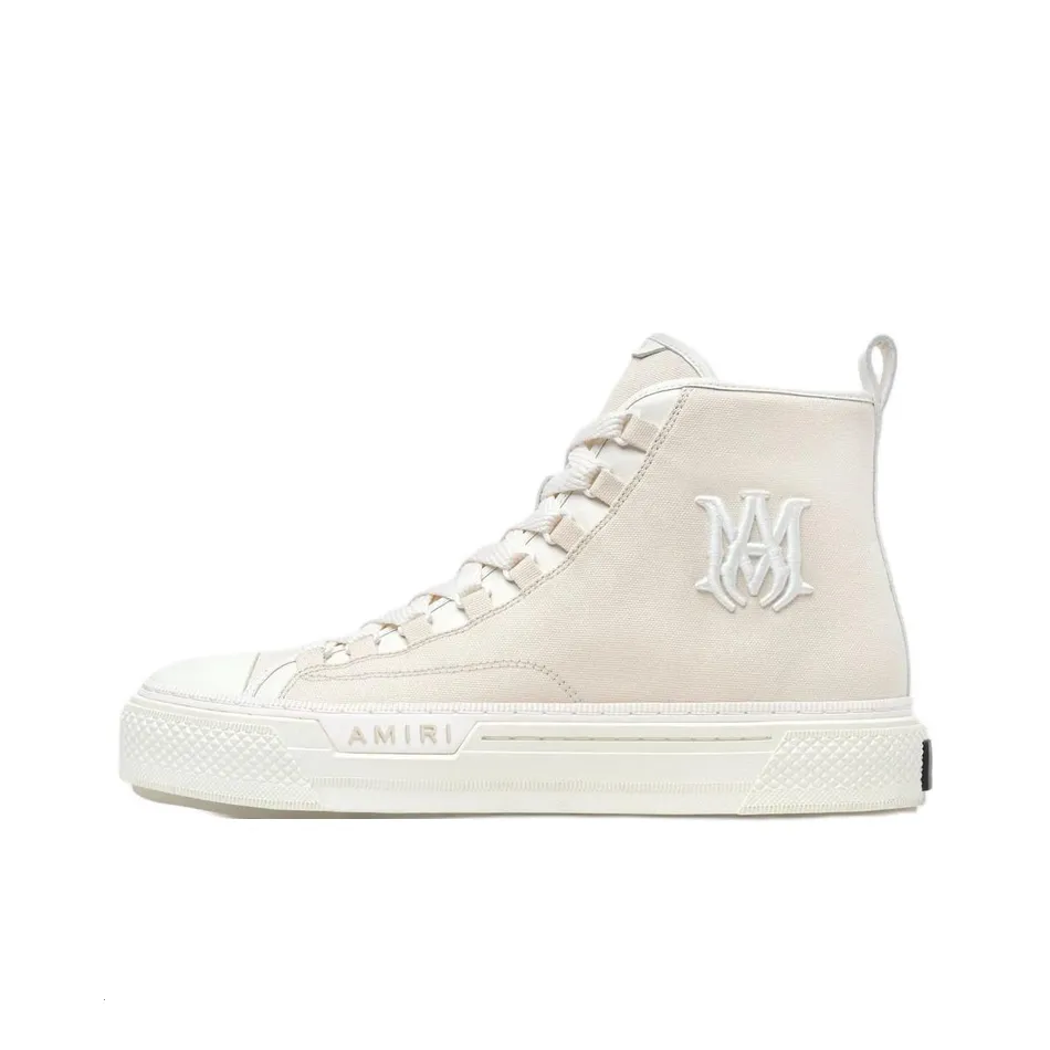 AMIRI Ma Court Hi High Top Skateboard Shoes Women's Ecru