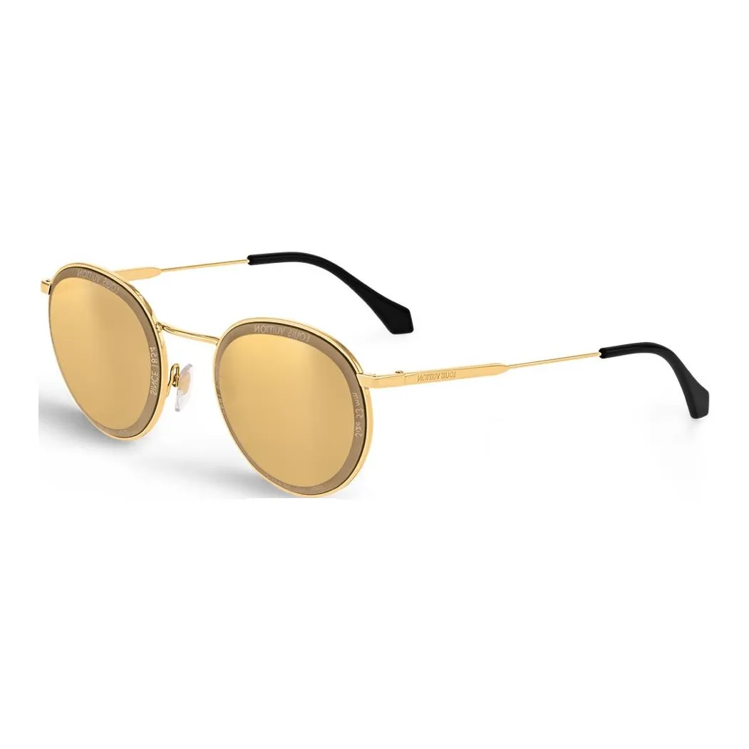 LOUIS VUITTON Metal Round Sunglasses Men's Gold